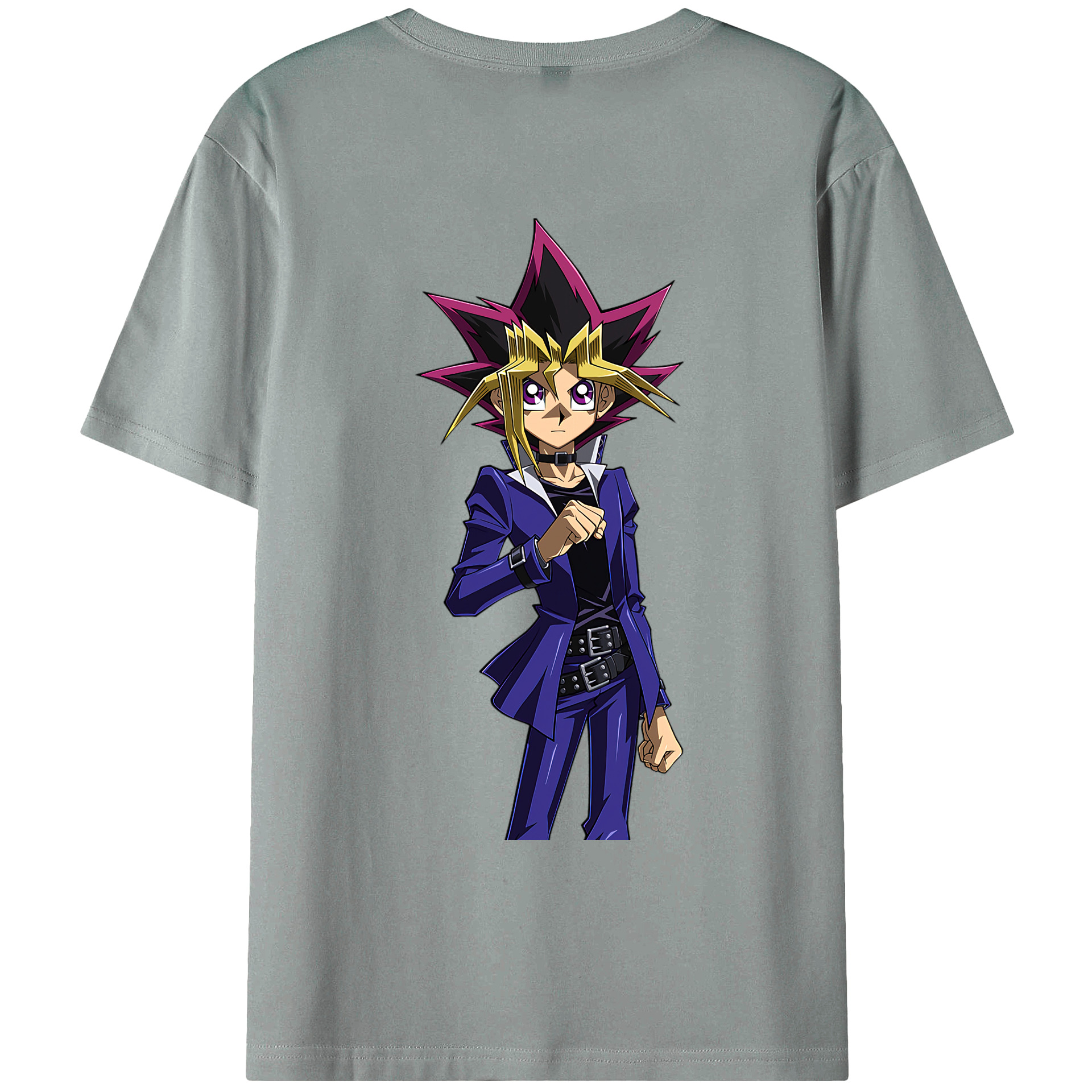 （画像用） 遊☆戯☆王 Yu-Gi-Oh! 綿100％ メンズ半袖Tシャツ（バックプリント） 通気性